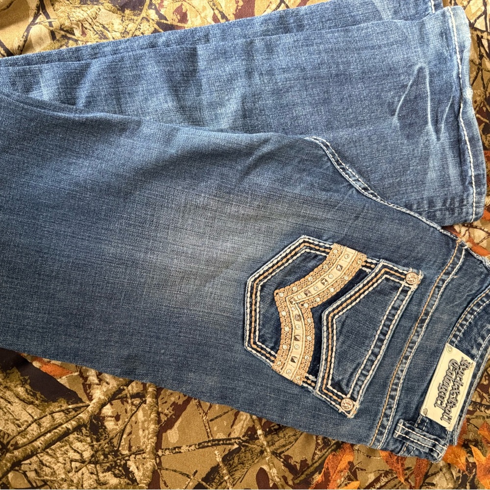 Rock & Roll Cowgirl Blue Boot Cut Jeans